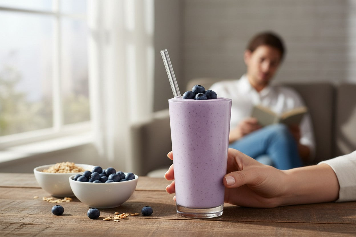 Lavender White Chocolate Blueberry smoothie