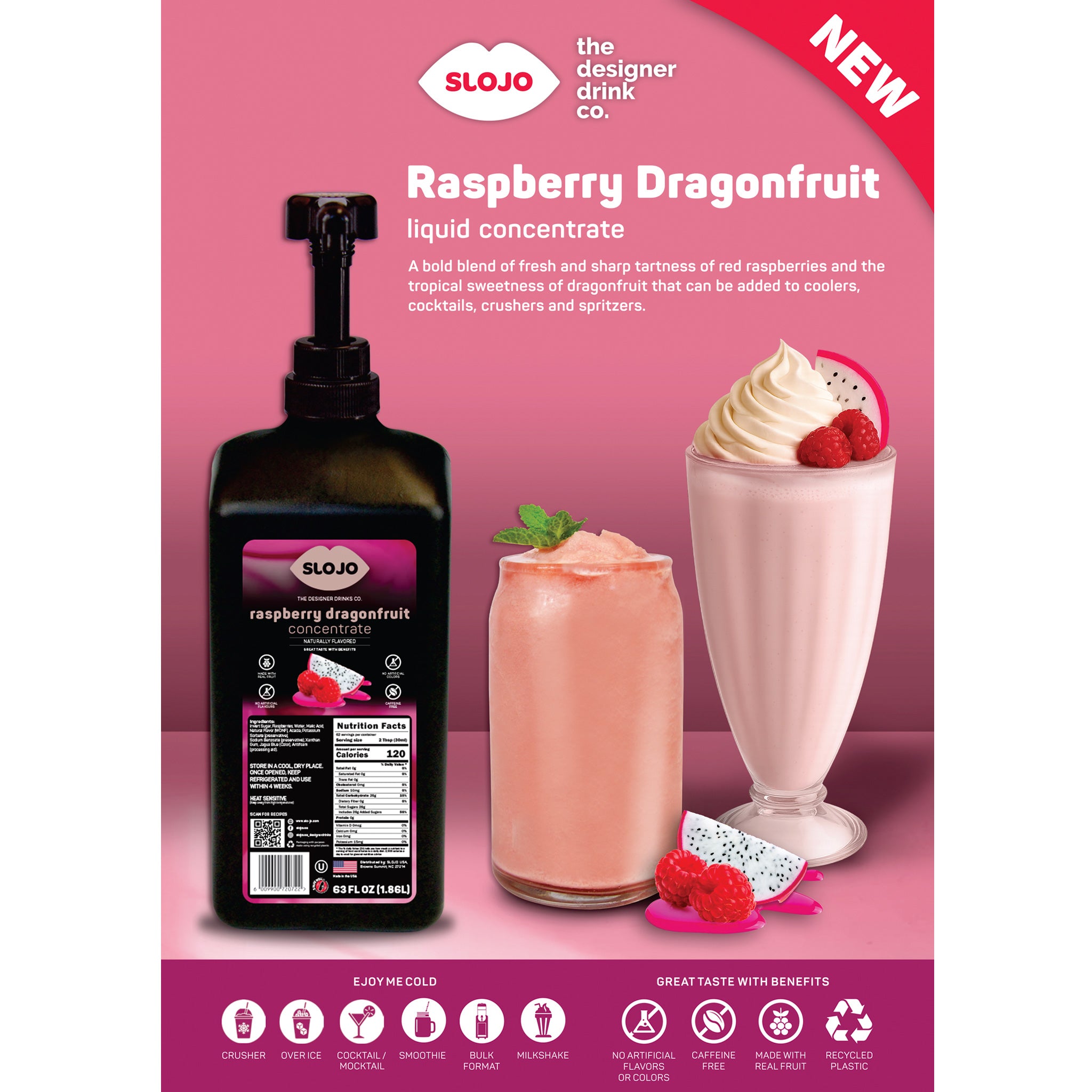 Raspberry Dragonfruit Concentrate – Slojo USA